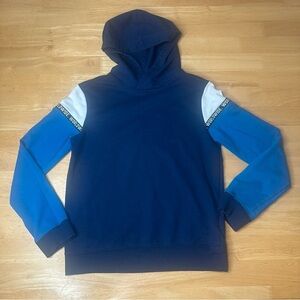 Ideology Boys Worldwide Color block Blue Navy Hoodie Size Small S NWOT